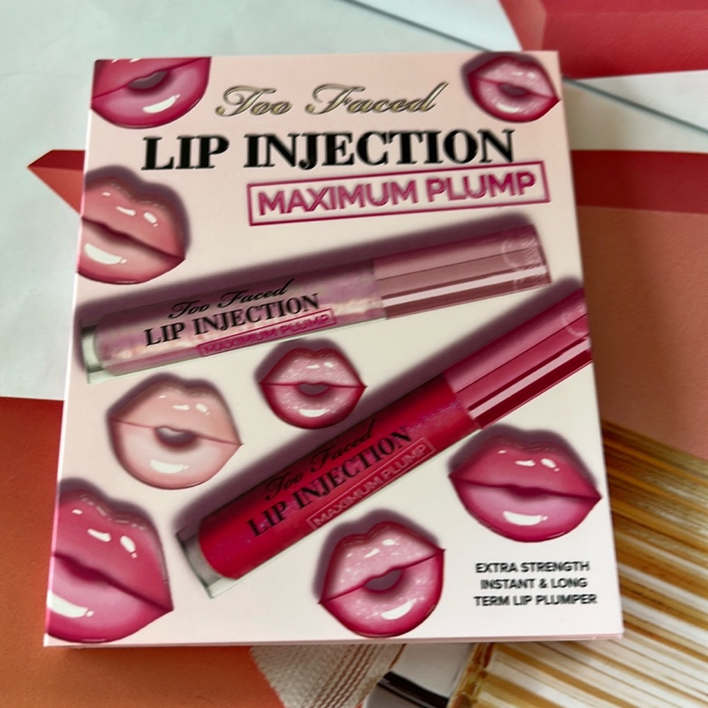 🌟 Too Faced Lip Injection Maximum Plump SAMPLE plump original+ yummy bear duo